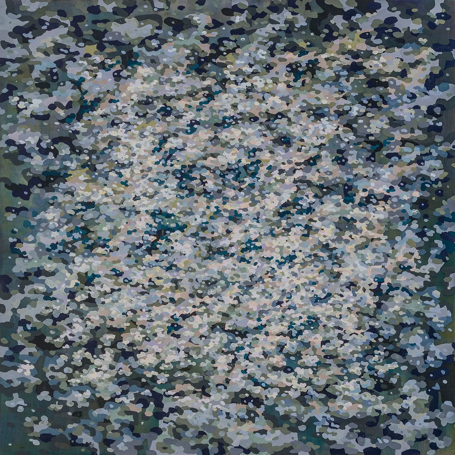 Enduring Dissolution — oil and cold wax on Baltic birch panel